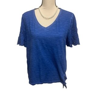 Chicos cobalt blue cotton top sz 1